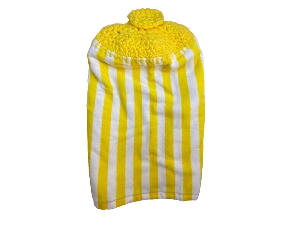 #4795 Hand made Yellow kitchen towel knitted new